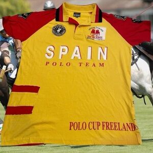 De Blasio 2006 Polo Championship Team SPAIN Shirt Mens M Horses Equestrian READ